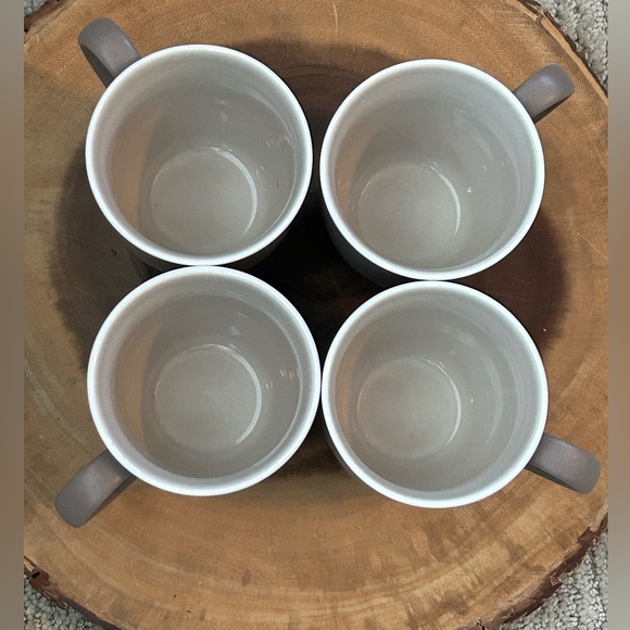 Noritake Fine Porcelain ColorTrio Coupe Coffee Cups- Set of 4 - color Clay #4395 - Picture 4 of 11